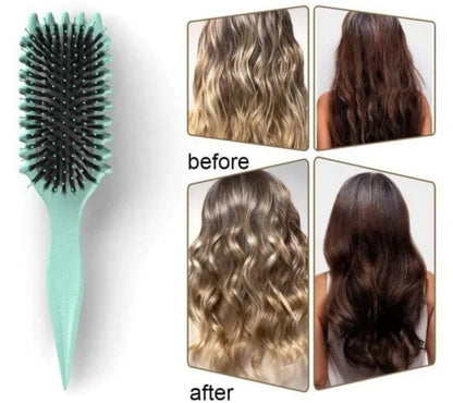 Curls Define Styling Brush Boar Bristle Detangling Hair Brush Tangled Hair Comb Shaping Defining Curls Barber Salon Styling Tool